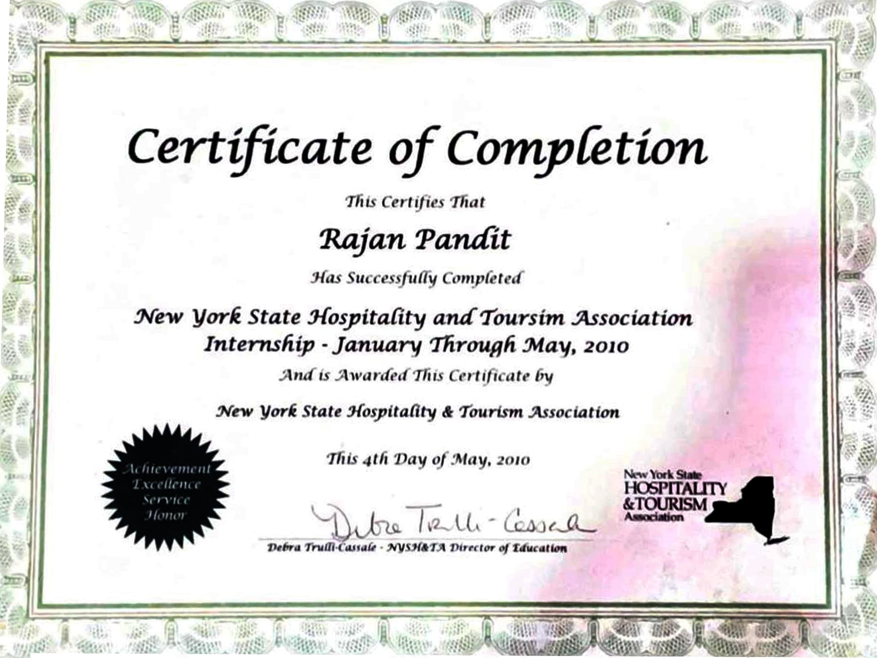 Certificate of Completion